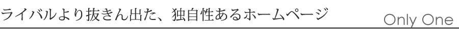 ライバル、他社より抜きん出た、独自性あるホームページ