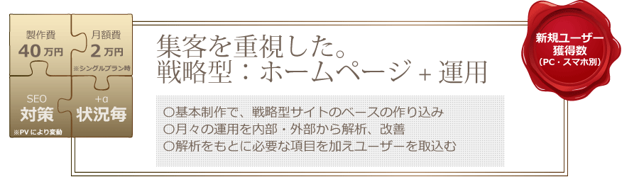 集客を重視した料金